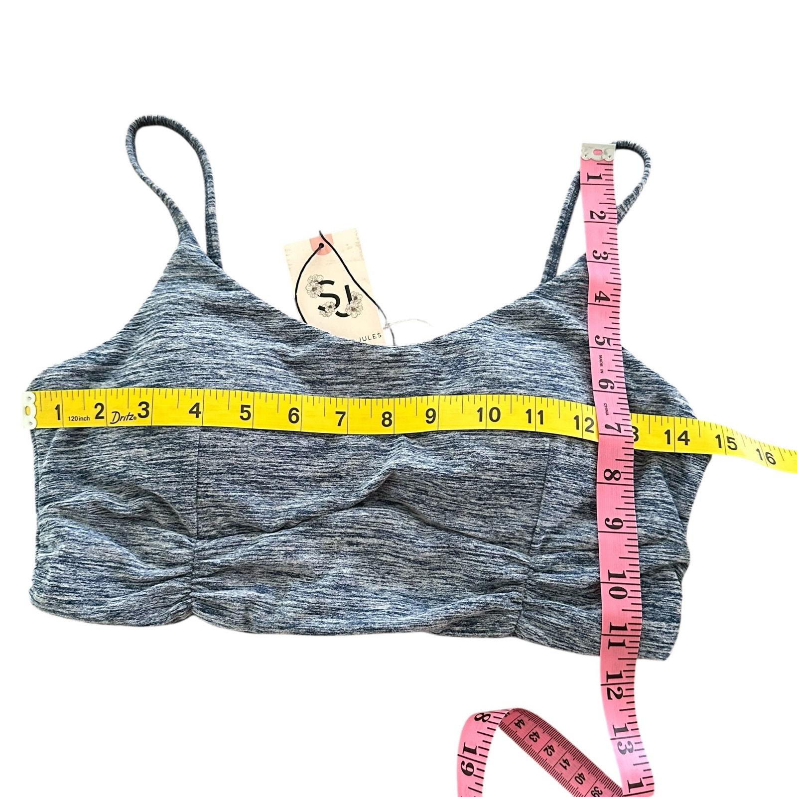 Sincerely Jules Women Active Blue Sport Bra - Size M - Nwt — image 3 of 6
